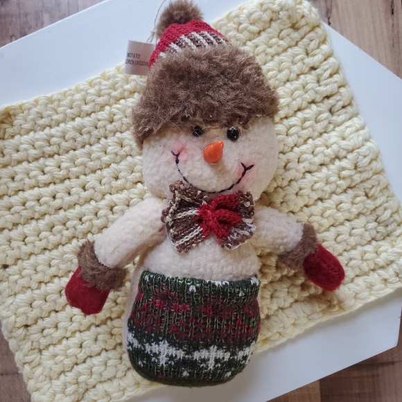 Weighted Snowman and Gingerbread boy/girl plush holiday Christmas tree ornaments - Picture 8 of 13